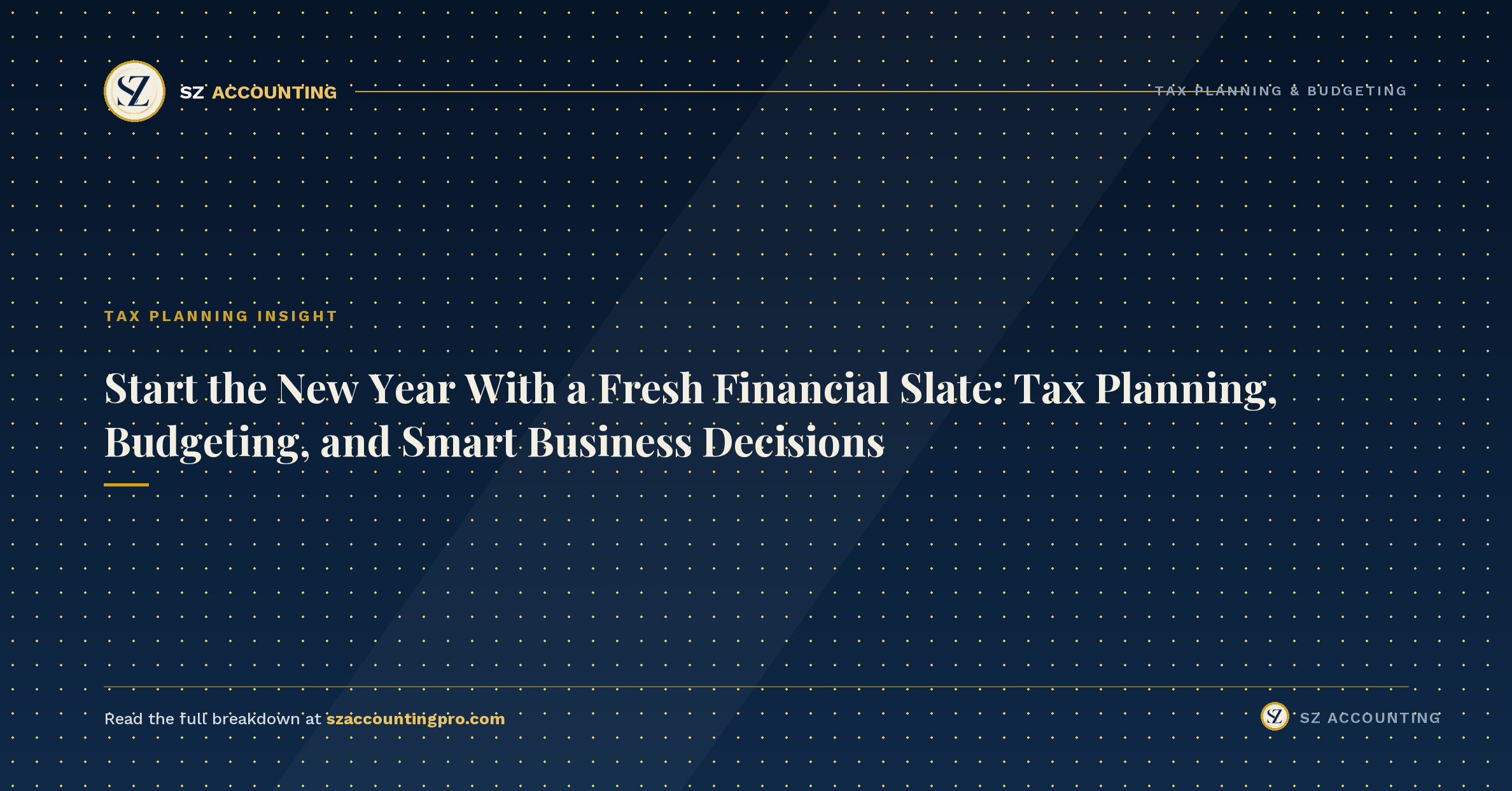 financial-slate SZ Accounting header graphic: Start the New Year With a Fresh Financial Slate